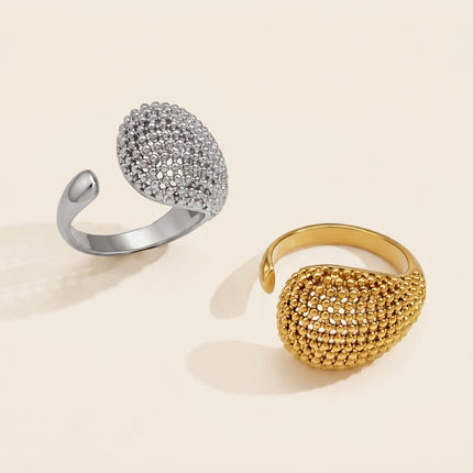 Dawnweave Glow Sculptural Open Ring