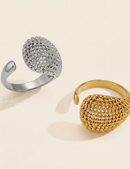 Dawnweave Glow Sculptural Open Ring