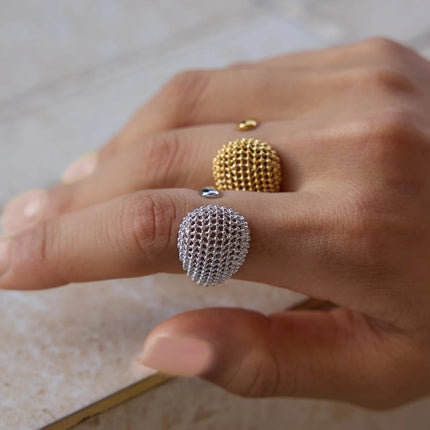 Dawnweave Glow Sculptural Open Ring - view 3