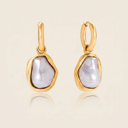 Moonlit Pearl Promise Pearl Drop Earrings