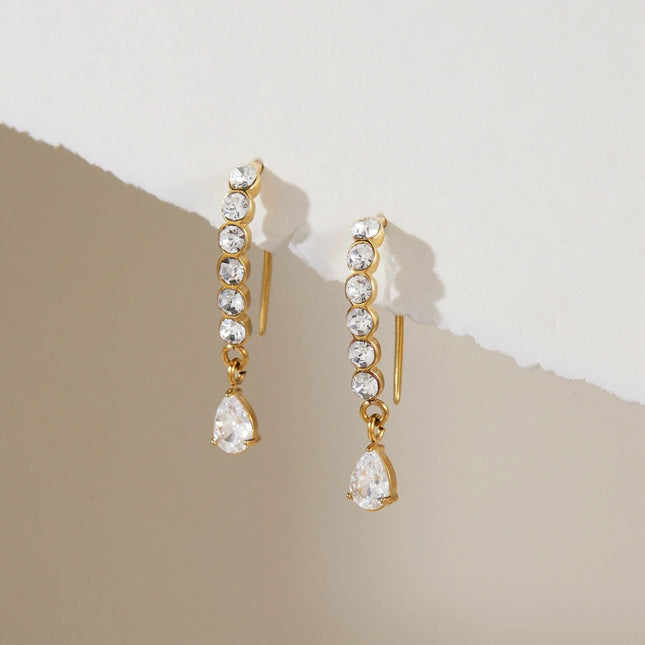 Bright Facet Ritual Zircon Drop Earrings - view 5