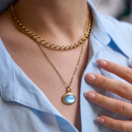 Linked Light Aura Chain Pendant Necklace - view 4