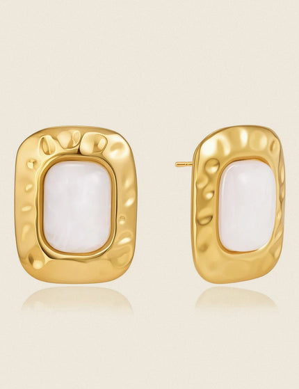 Pearl Haze Muse Square Pearl Stud Earrings