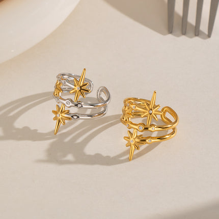 Starfall Rhinestone Open Ring - view 5