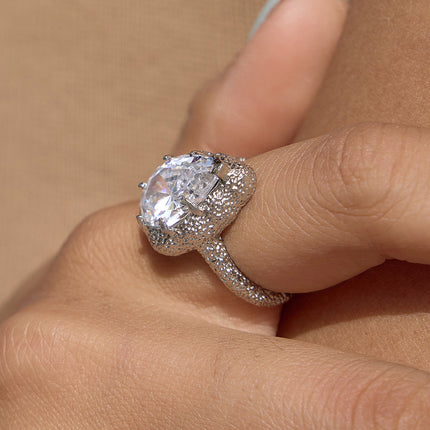 Dewdrop Afterglow Teardrop Zircon Gemstone Ring - view 4
