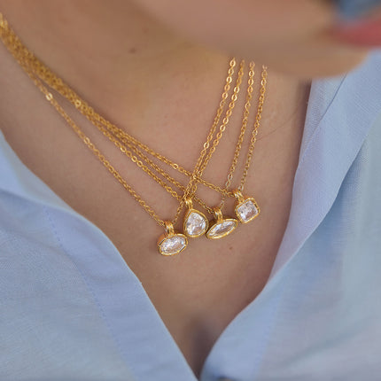 Linked Light Reverie Chain Zircon Pendant Necklace - view 3