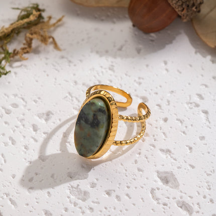 Misted Cove Stone Open Ring - view 2