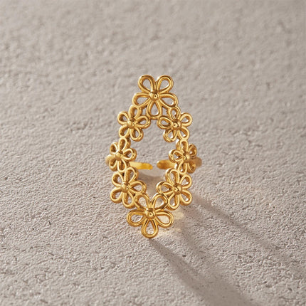 Petal Afterglow Floral Statement Ring - view 6