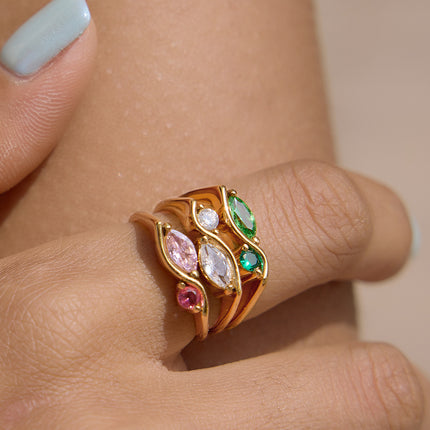 Luna Marquise Zircon Ring - view 3