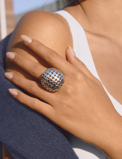 Misted Cove Rhythm Chunky Statement Ring - view 3