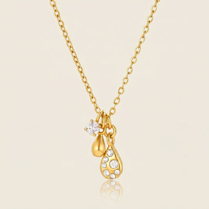 Rainlight Daydream Teardrop Zircon Pendant Necklace