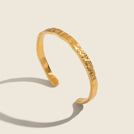 Mira Hammered Open Bangle