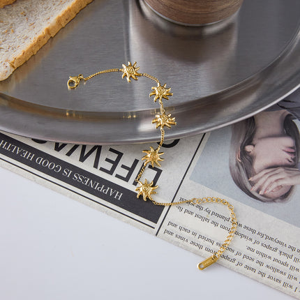 Solar Drift Sunburst Chain Bracelet - view 5