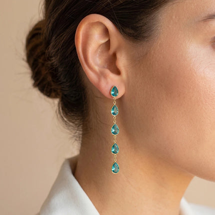 Night Compass Echo Star Zircon Drop Earrings - view 3