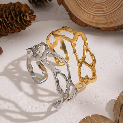 Halo Hollow Cuff Bracelet - view 5