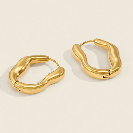 Misted Cove Poem Geometric Hoop Earrings