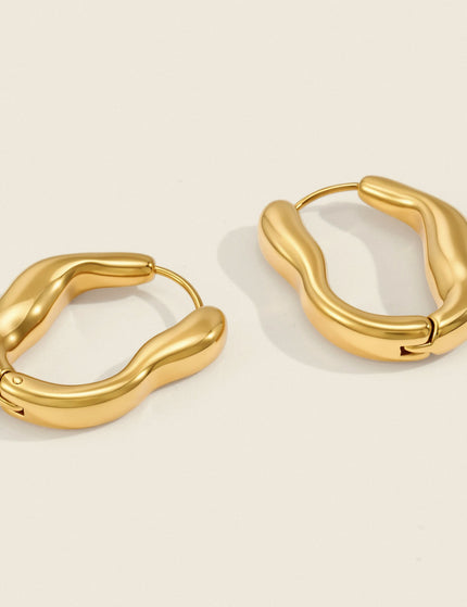 Misted Cove Poem Geometric Hoop Earrings