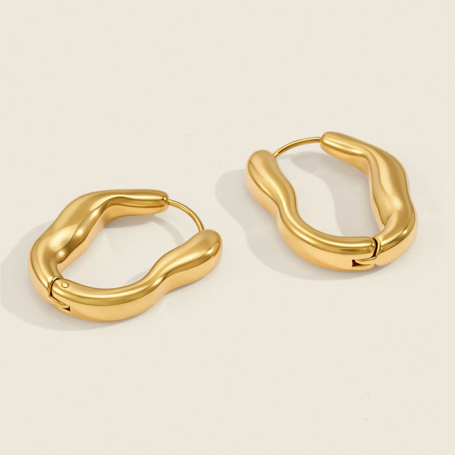 Misted Cove Poem Geometric Hoop Earrings