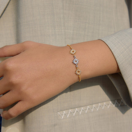 Night Compass Promise Star Rhinestone Charm Bracelet - view 2