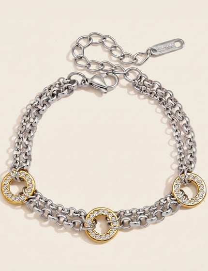 Luna Circular Zircon Chain Bracelet