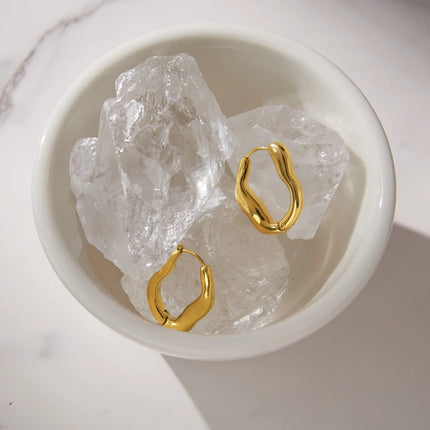 Misted Cove Poem Geometric Hoop Earrings - view 6