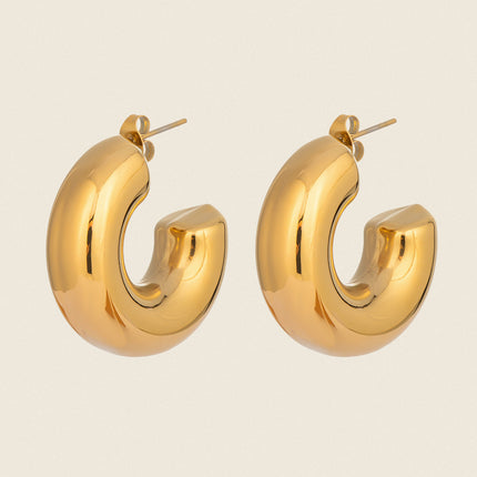 Dawnweave Curved Hoop Earrings