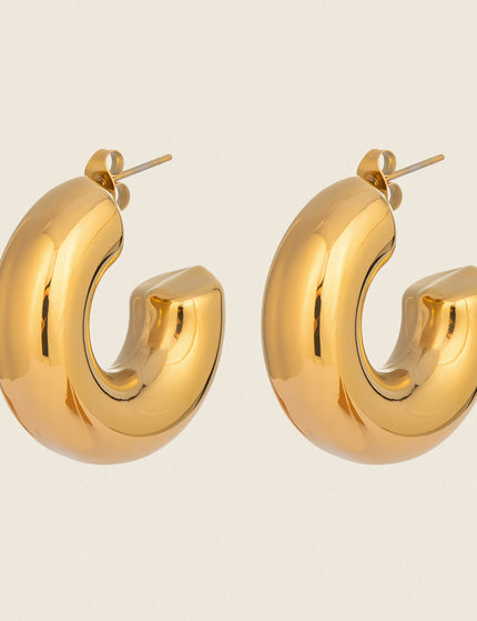 Dawnweave Curved Hoop Earrings