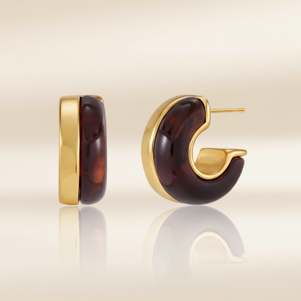 Velvet Current Promise Curved Resin Stud Earrings - view 7