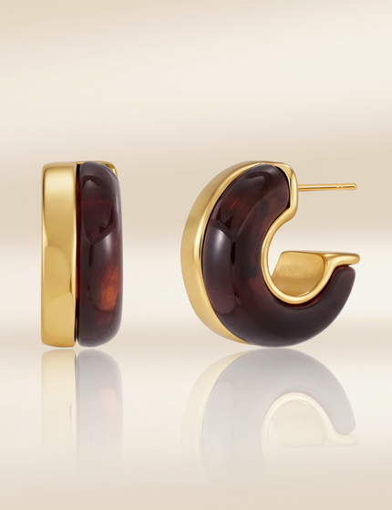 Velvet Current Promise Curved Resin Stud Earrings - view 7
