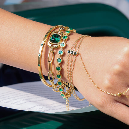 Starstone Afterglow Square Zircon Chain Bracelet - view 3