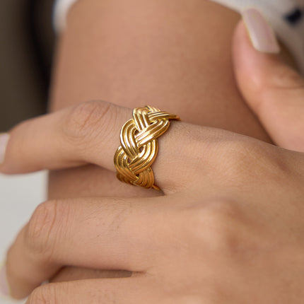 Quiet Orbit Veil Vintage-Inspired Open Ring - view 3
