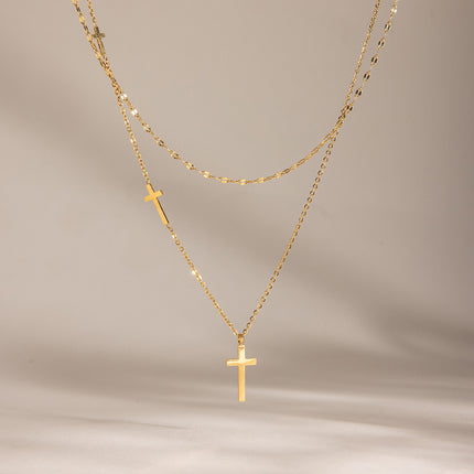 Crossed Light Ritual Crossed Pendant Necklace - view 2
