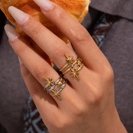 Starfall Rhinestone Open Ring - view 2