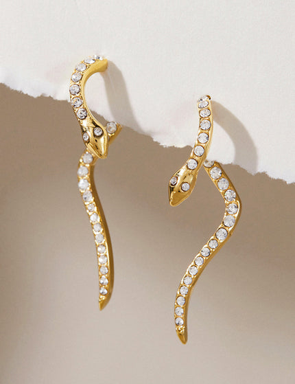Nocturne Ritual Serpent Zircon Drop Earrings - view 2