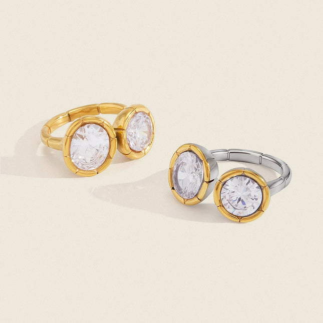 Starstone Poem Circular Zircon Gemstone Ring