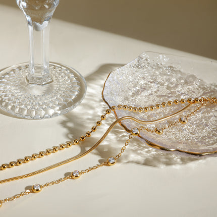 Fine Link Trace Zircon Chain Bracelet - view 5