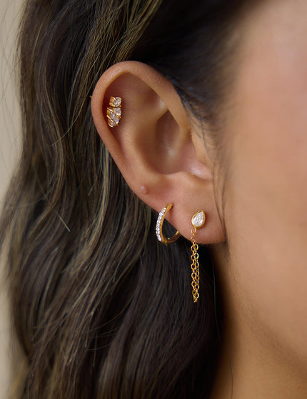 Coast Geometric Zircon Stud Earrings - view 3