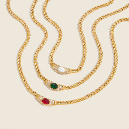 Chainline Echo Chain Crystal Pendant Necklace - view 2