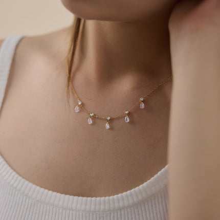 Chainline Poem Chain Zircon Pendant Necklace - view 5