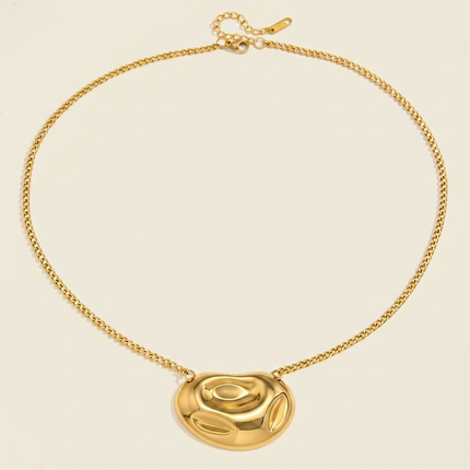 Dawnweave Promise Oval Pendant Necklace