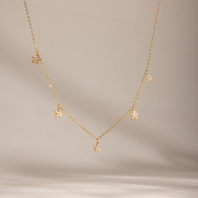 Wildflower Veil Floral Zircon Pendant Necklace - view 2
