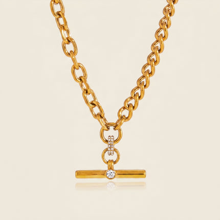 Chainline Echo Briar Chain Crystal Pendant Necklace