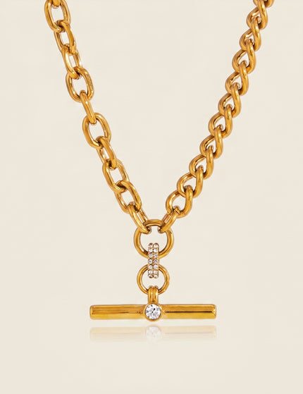 Chainline Echo Briar Chain Crystal Pendant Necklace