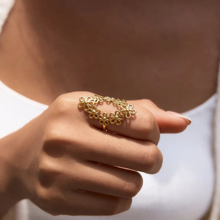 Petal Afterglow Floral Statement Ring - view 3