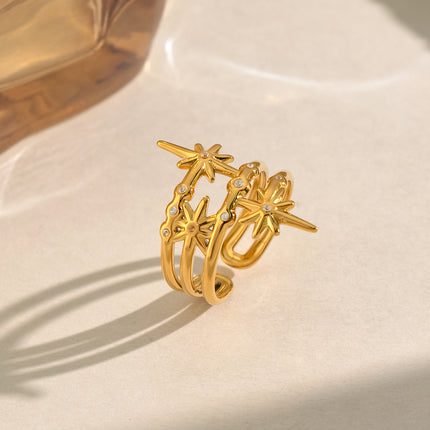Starfall Rhinestone Open Ring - view 6