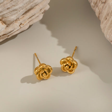 Petal Glow Floral Pearl Stud Earrings - view 7