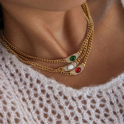Chainline Echo Chain Crystal Pendant Necklace - view 4