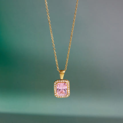 Intersect Echo Crossed Rhinestone Pendant Necklace - view 2