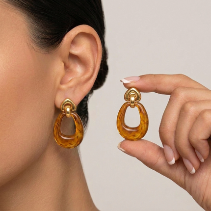 Soft Tide Hush U-Shaped Pearl Hoop Earrings - view 2