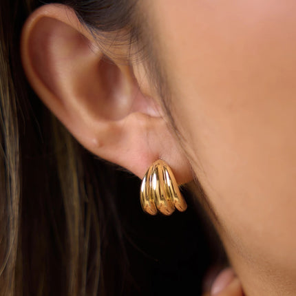 Dawnweave Afterglow Curved Stud Earrings - view 3